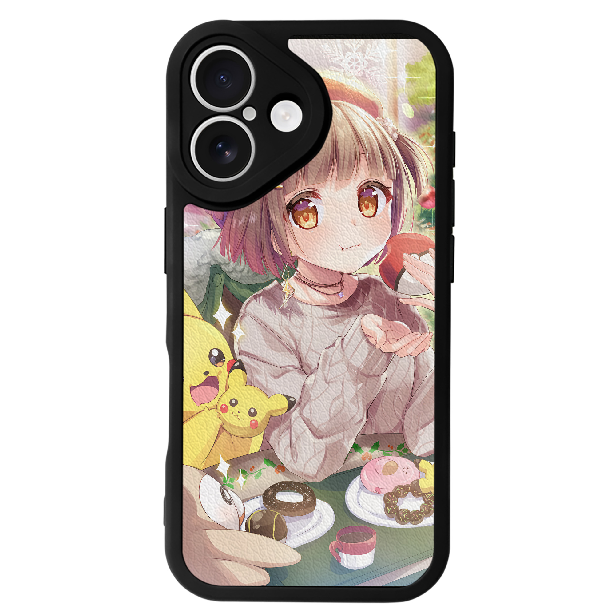 （画像用） ポケットモンスター Pokémon 【iPhone 16シリーズ対応】シリコンスマホケース（レザー調） 材質：シリコン